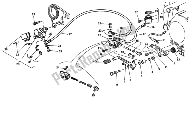 Todas las partes para Sistema De Freno Trasero de Ducati Superbike 916 Senna 1998